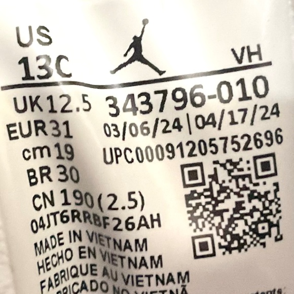 Black JORDAN TRUE FLIGHT PRESCHOOL BASKETBALL SNEAKERS SHOES Size 13C - Picture 11 of 14